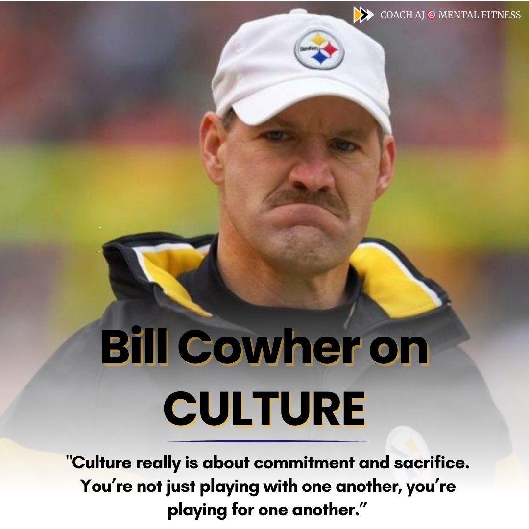 Bill Cowher said, “Culture really is about commitment and sacrifice. You’re not just playing with one another, you’re playing for one another.” Your culture is everything. • It's what you accept. • It's what you do every day. 4 Signs That You're In a Bad Culture: 1. You…