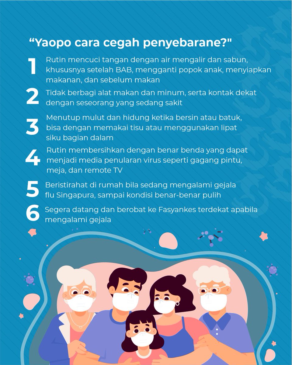 HATI-HATI FLU SINGAPURA REK! 😷😷 Dinas Kesehatan Kota Surabaya menemukan beberapa kasus flu Singapura dan semuanya sudah ditangani sesuai dengan standar Apa toh flu Singapura itu? Dan gimana gejalanya? Gimana cara pencegahannya? Yuk simak info berikut ini ya 💁🏻‍♂️