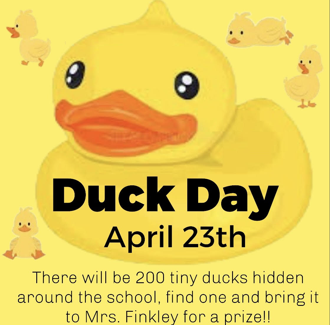 Check out the fun Student Government has planned for 'Duck Day' tomorrow! #nceaglepride #studentgovernment