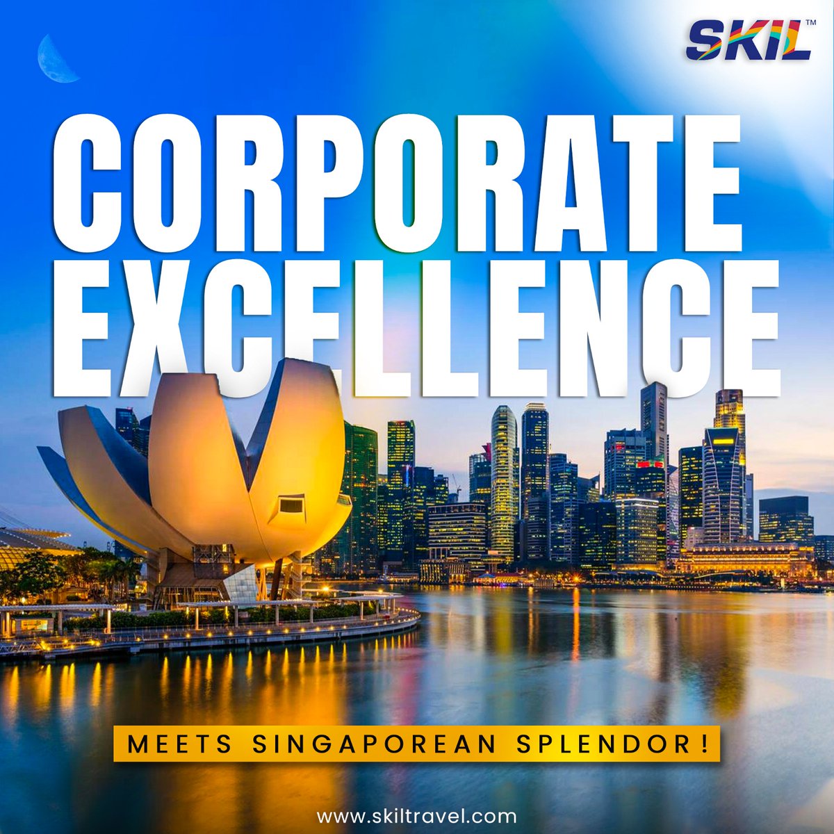 Elevate your corporate travel in Singapore. We combine professionalism with vibrant experiences, from retreats to conferences. Bespoke solutions for lasting impressions. #SKILTravel #Singapore #CorporateTravel #CorporateEvents #BusinessTrips