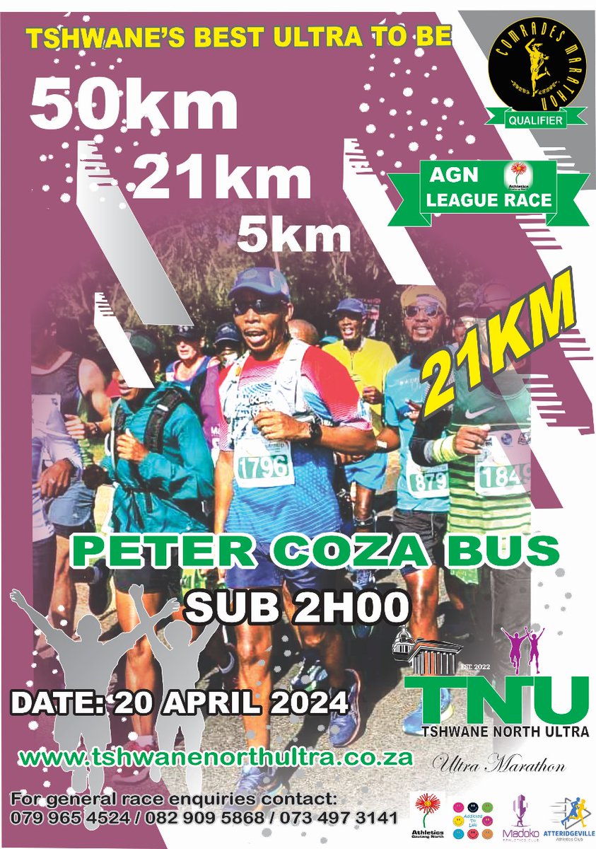 Choose your 21km and 50km Bus at #TNU2024 #FitnessWithUniqueSquad @TNU #TNU2024 @GarminSA #RunningWithSoleAC #RunningWithTumiSole #TrapnLos #FetchYourBody2024 #IPaintedMyRun