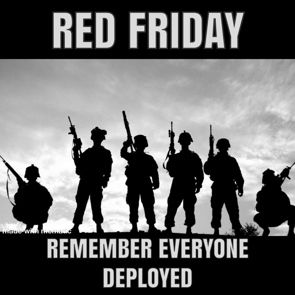 With what is happening in the world right now this is even more more relevant #REDfriday #SupportOurTroops #Share #Military