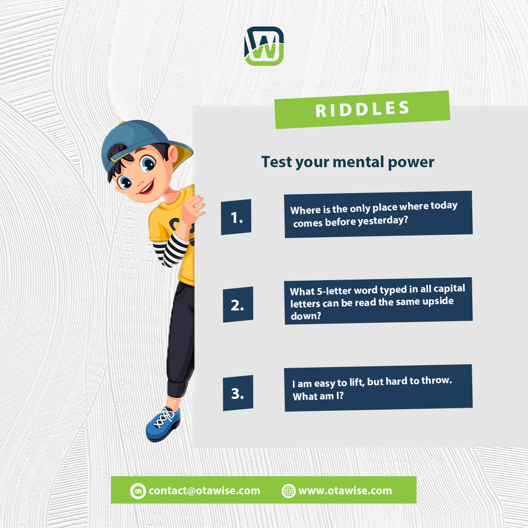 Do you consider yourself to have a sharp intellect?
 If so, let's work together on this. Which of the above options can you provide insights on? 
Please share your answers in the comments section below. We're excited to hear from you!
#riddles #brainpower #friday #TriviaFriday