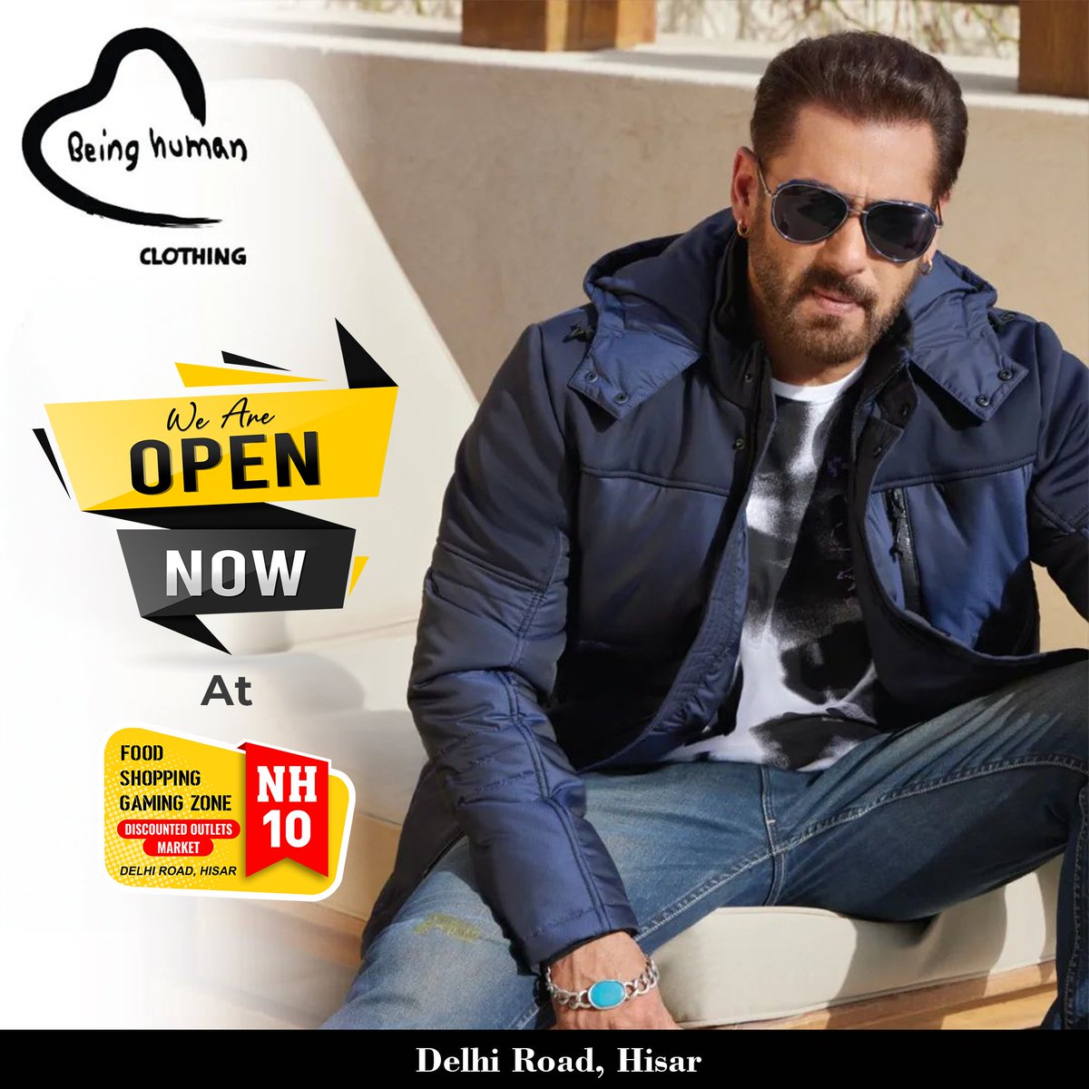 Exciting News! ✨✨
Being Human showroom is now open at NH10 Factory Outlet, Hisar. Come & explore fashion today!
.
#opennow #beinghuman #fashion #newshowroom #explore #fashion #shoppingmall #clothingbrand #brand #nh10factoryoutlet #hisar #haryana