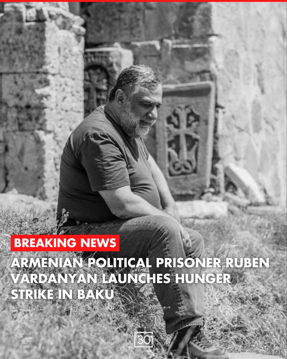 BREAKING: The family of philanthropist Ruben Vardanyan, illegally detained, announced today that he has begun a hunger strike to demand his and other Armenian prisoners' immediate and unconditional release in Baku. The hunger strike started on April 5, 2024, following repeated