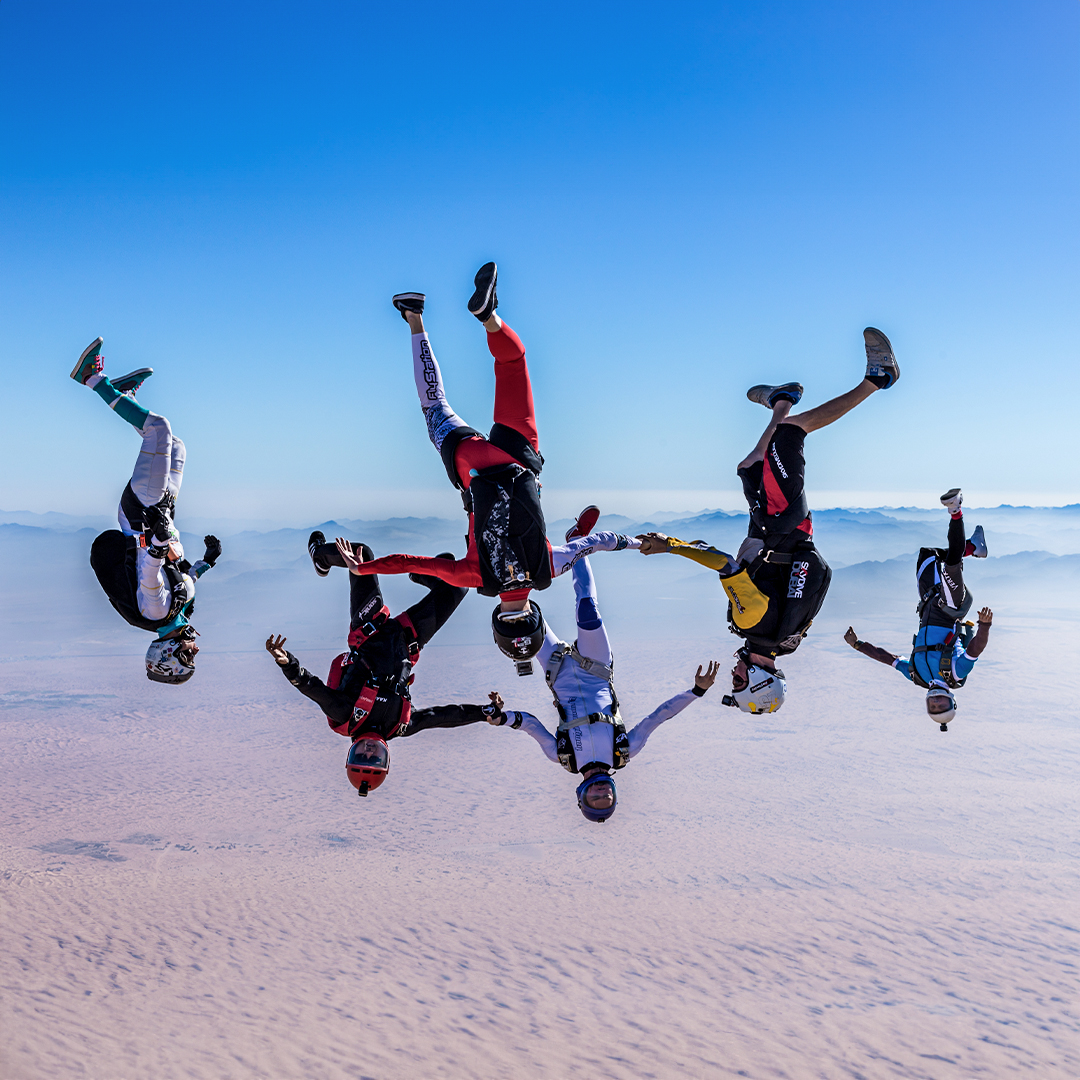 Headfirst into adventure! 💫​ 📷 @masonholdenphotography​ #SkydiveDubai #DesertCampus #ThrillSeekers #MyDubai