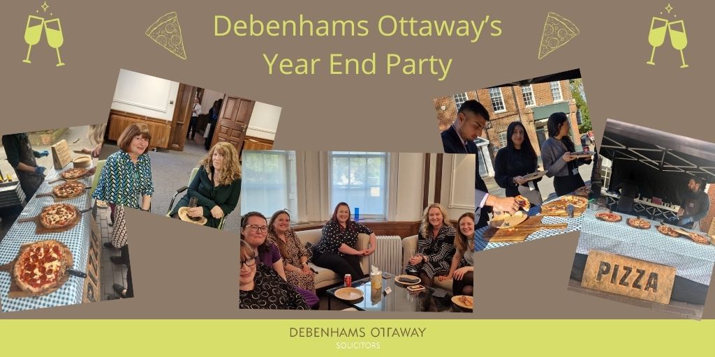 This week marked the end of this financial year at Debenhams Ottaway. Thank you to our managing partner, Susan Glenholme, for delivering an insightful presentation, showing the fantastic year we have had. 
We celebrated with pizza and prosecco!🍾
#newyear #employerofchoice