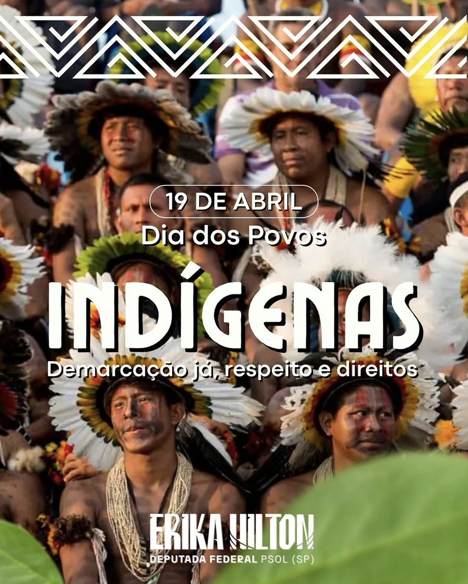 O BRASIL É TERRA INDÍGENA! Hoje, dia 19 de Abril, celebramos o Dia Nacional dos Povos Indígenas. Os 305 povos com direito originário às terras desse país. 305 povos que, mesmo sob ataques constantes, continuam à preservar nossas terras, biomas, e 80% de toda a biodiversidade do