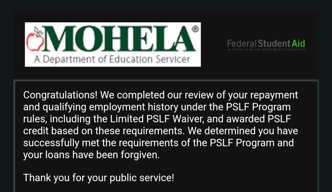 Grateful is an understatement.😭
God Did!!!💪🏾🙏🏾 🙌🏾#favor #paidinfull #outheretrustinggod #gratefulheart #IAmForgiven #PSLF #publicservice #loanforgiveness #itisfinished