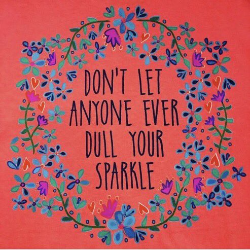 Don’t let anyone ever dull your sparkle! ❤️

#IAMChoosingLove 
#RadicalSelfCare 
#FridayMotivation 
#BeKind #Believe
