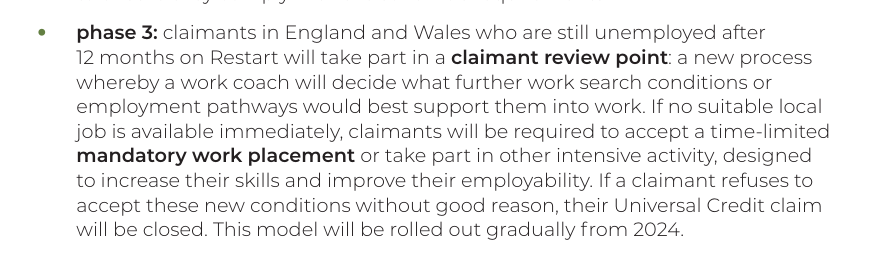 Catching up on rest of PM's speech now. The thing about closing claims for long-term unemployed is the Autumn Statement measure, text below sets it out. Is in practice pretty similar to current rules/ powers, but more tellingly it's forecast to COST more than it saves... 🧵