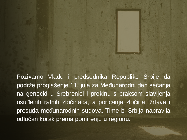 Organizacije za ljudska prava iz Srbije snažno podržavaju donošenje rezolucije Ujedinjenih nacija o proglašenju 11. jula „Međunarodnim danom sećanja na genocid u Srebrenici“. 📰 Saopštenje 👉 bit.ly/FHP190424