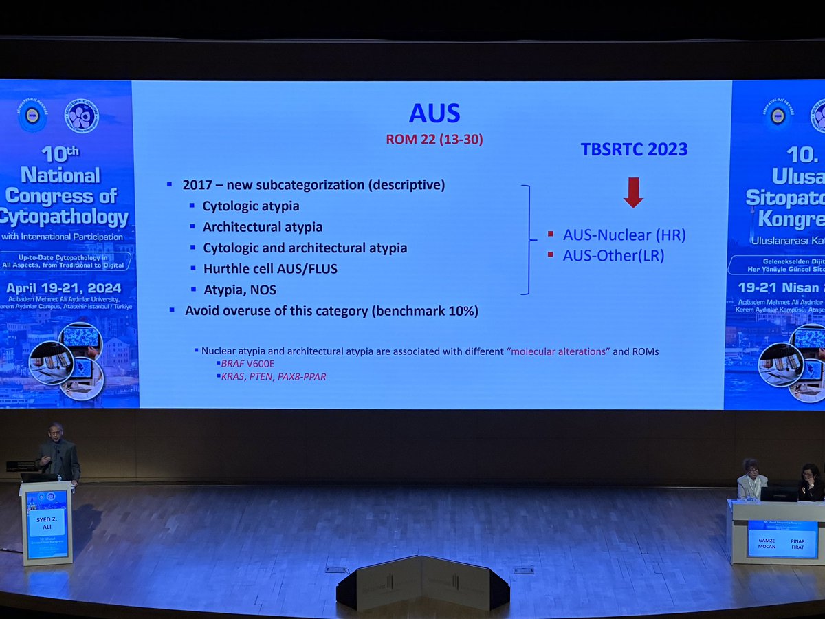 Listening 2023 Bethesda system for reporting thyroid #cytopathology <a href="/sza_jhcyto/">Syed Z. Ali</a> 👏🏻 <a href="/turkishcytopath/">Turkish Cytopathology</a> #10thnationalcongressofcytopathology