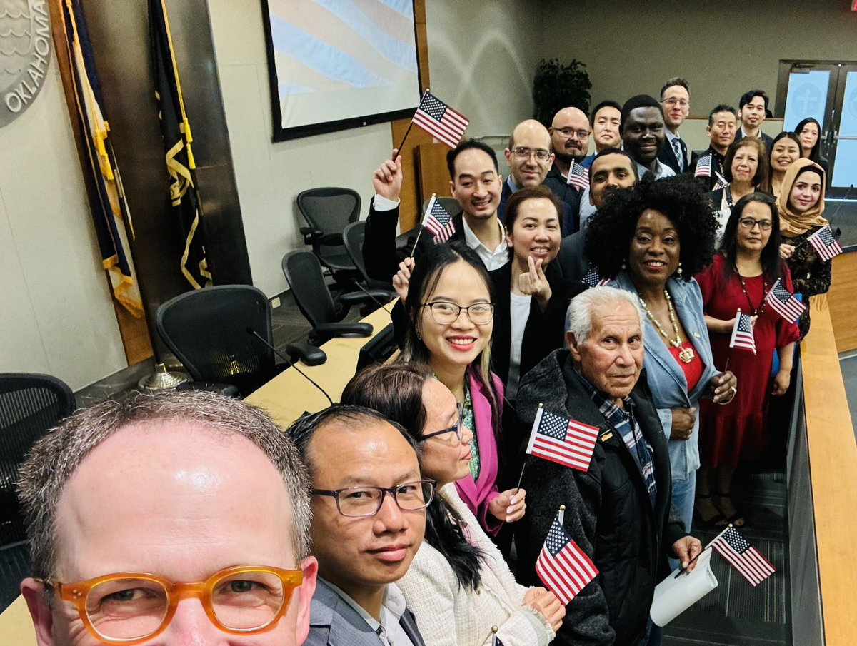 At our 38th citizenship ceremony at City Hall, we honored our 20 newest fellow Americans who came to America from 10 different countries. We have now celebrated over 1200 people from 97 different countries who have chosen Tulsa and Oklahoma and the United States because we remain…