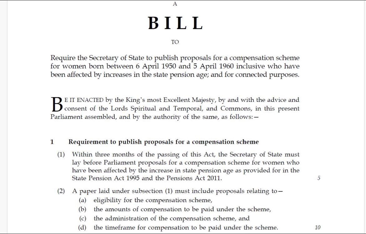 🗣️‼️ Today should have been the 2nd reading for my WASPI compensation bill. Westminster wouldn’t provide debate time so I have rescheduled to May 17th. In the meantime I will press the UK Government to do the right thing and for Labour to commit to this if they were to win an