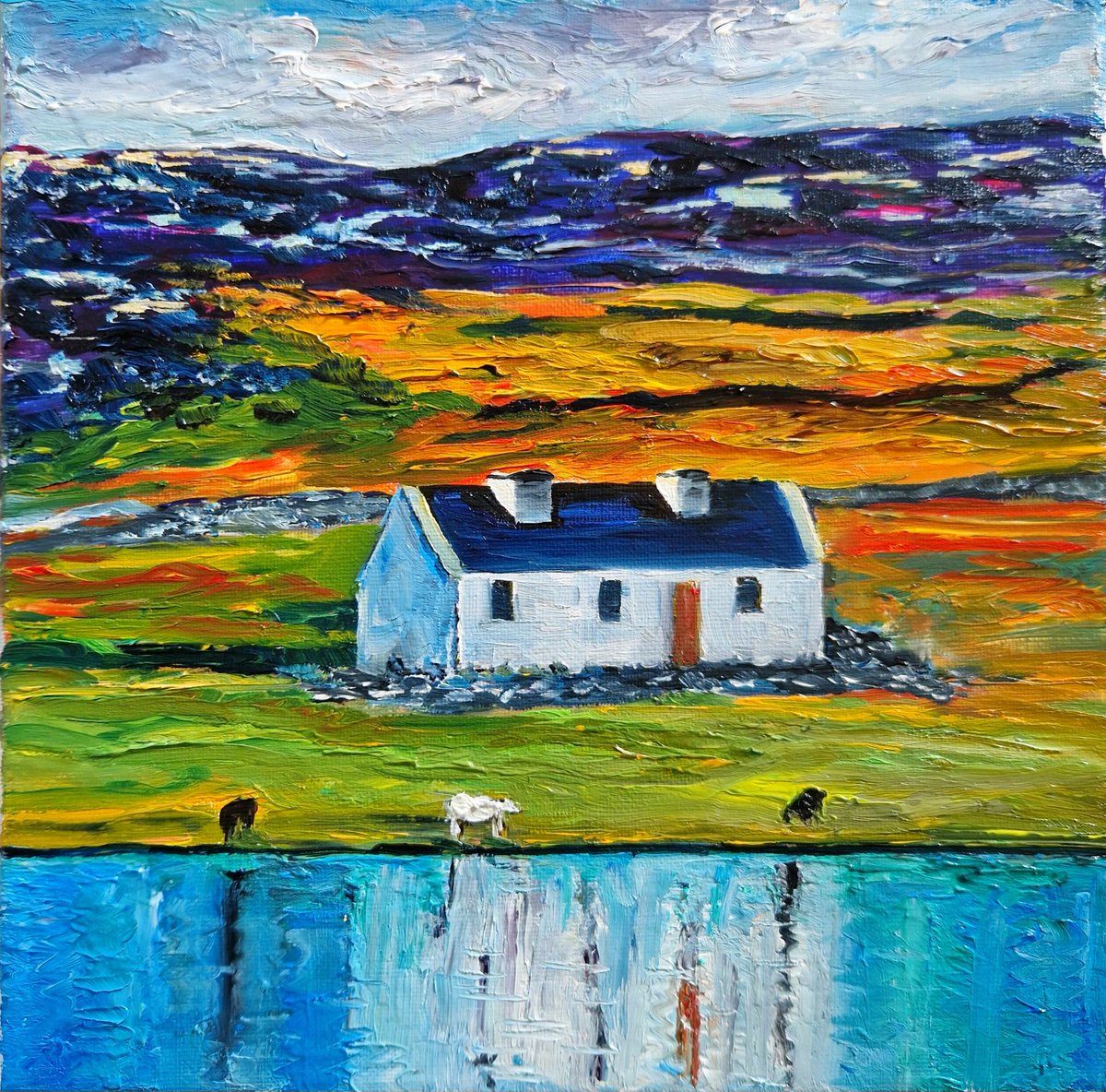 Island life🩵 #Inishbofin #oilpainting #art