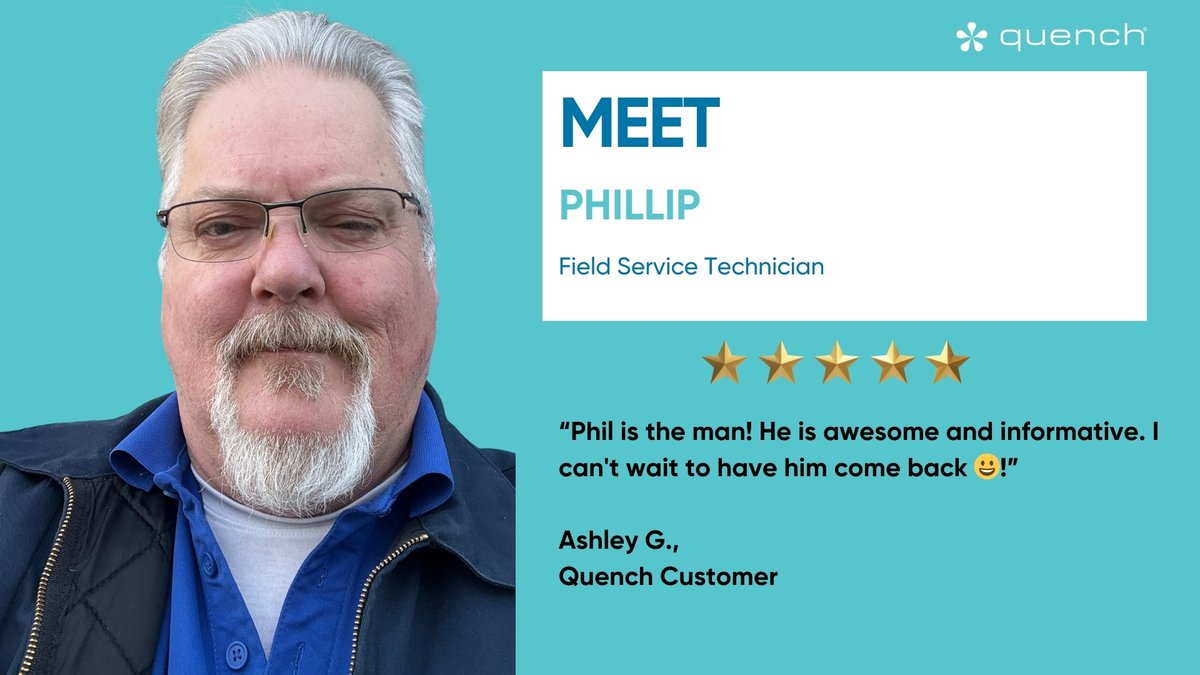 Meet this week's Employee Spotlight recipient, Phillip!
#technician #employeespotlight #Quench #team