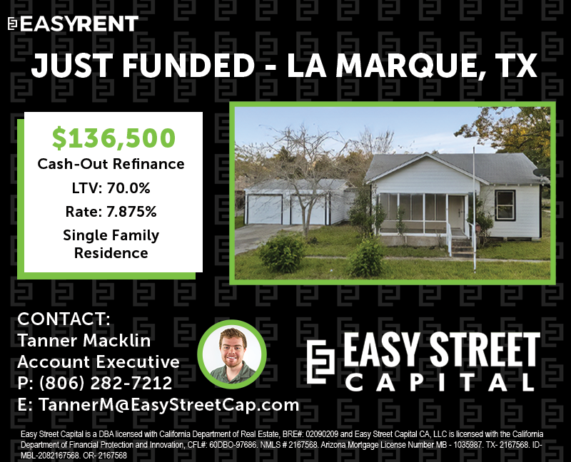 #JustFunded #FundingFriday
$136,500 Cash-Out Refinance DSCR Loan on a Single Family Rental in La Marque, Texas! Another successful Lone Star State BRRRR execution - this property bought in March 2023, renovated, rented and refinanced in just under 13 months - big CASH OUT!