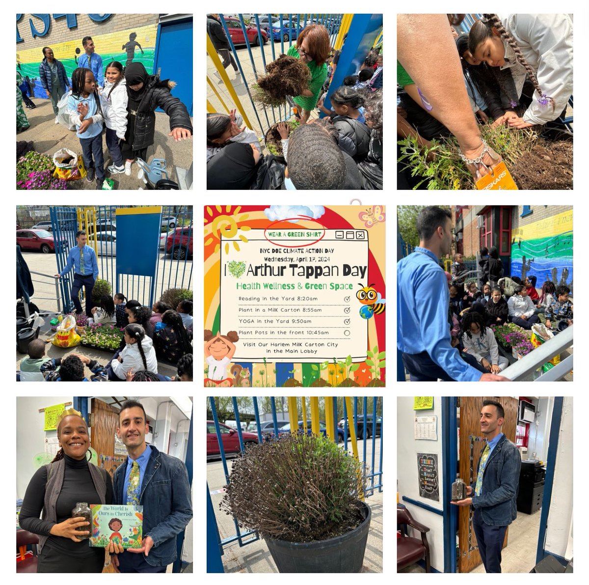 The best gifts to receive are plants. Thanks, Mr. Matos, DOE Sustainability Specialist, for participating in our Climate Action Day! #ArthurTappanReads #RobinHoodLibrary @psms46Harlem @APWardlow @DrHazell20 @SeanLDavenport @District5NYC @nypl @nycsla @DeCostaDawn