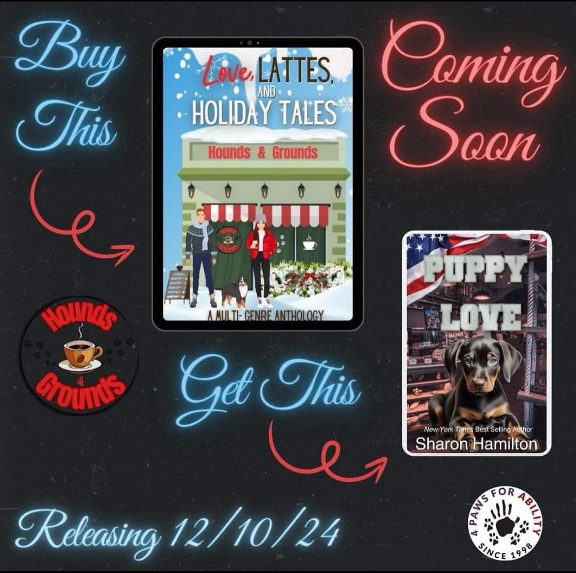 sharonlhamilton's tweet image. Wednesday, Coffee, &amp;amp; Books presents:

Love, Lattes, &amp;amp; Holiday Tales a collection of brand new unique short stories for the festive season.

Buylink: books2read.com/llht24

#99cents
#SweettoSteamy #steamyreads #anthologyforacause #steamybookrec