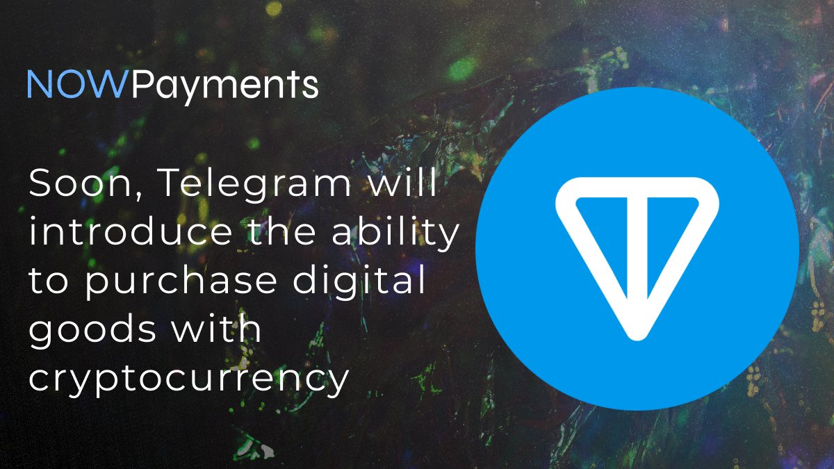 💎Soon, #Telegram will introduce the ability to purchase digital goods with cryptocurrency Telegram will also enable sending #crypto tips on the #TON-based cryptocurrency starting next week. Content creators will receive 70% of the revenue