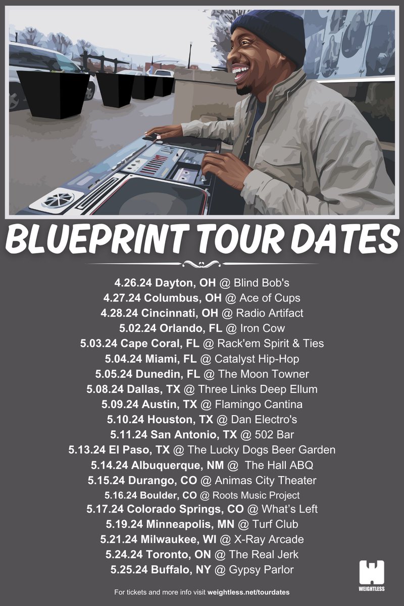 We're officially one week away from the start of my Falling Down tour! For the first time in six years I'll be hitting the road again with my guy <a href="/detox614/">DJ Detox</a>.  Is your city on the list?

Tickets + info at weightless.net/tourdates
