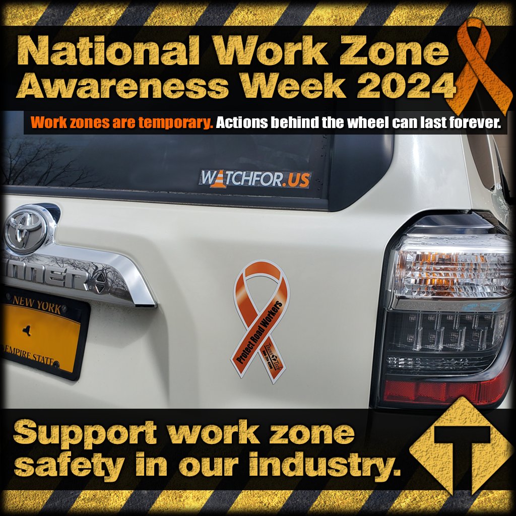 Even though National Work Zone Awareness Week is coming to an end, let's continue to be work zone aware ALWAYS!

Work zones are temporary. Actions behind the wheel can last forever. 🚧🦺 #NWZAW #WorkZoneSafety #Orange4Safety #WatchForUs