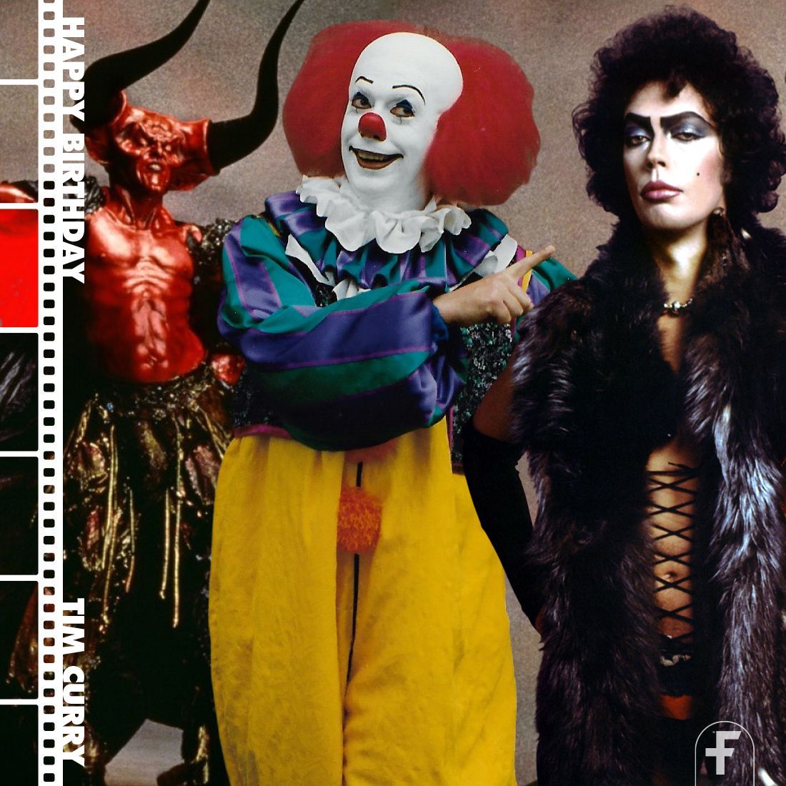 Wishing the happiest of birthdays to legendary actor Tim Curry, famously known for his roles in 1990's IT, THE ROCKY HORROR PICTURE SHOW, LEGEND, CLUE, and so much more.