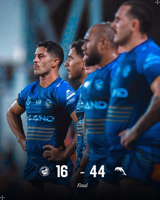 No Heart, No Pride, No Fight, No Nothing from anyone.

Embarrassing is all I can say, they tore our edges apart, 44-16 when you were 10-4 up is as bad as it can get.

#NRLEelsDolphins #PARRAdise