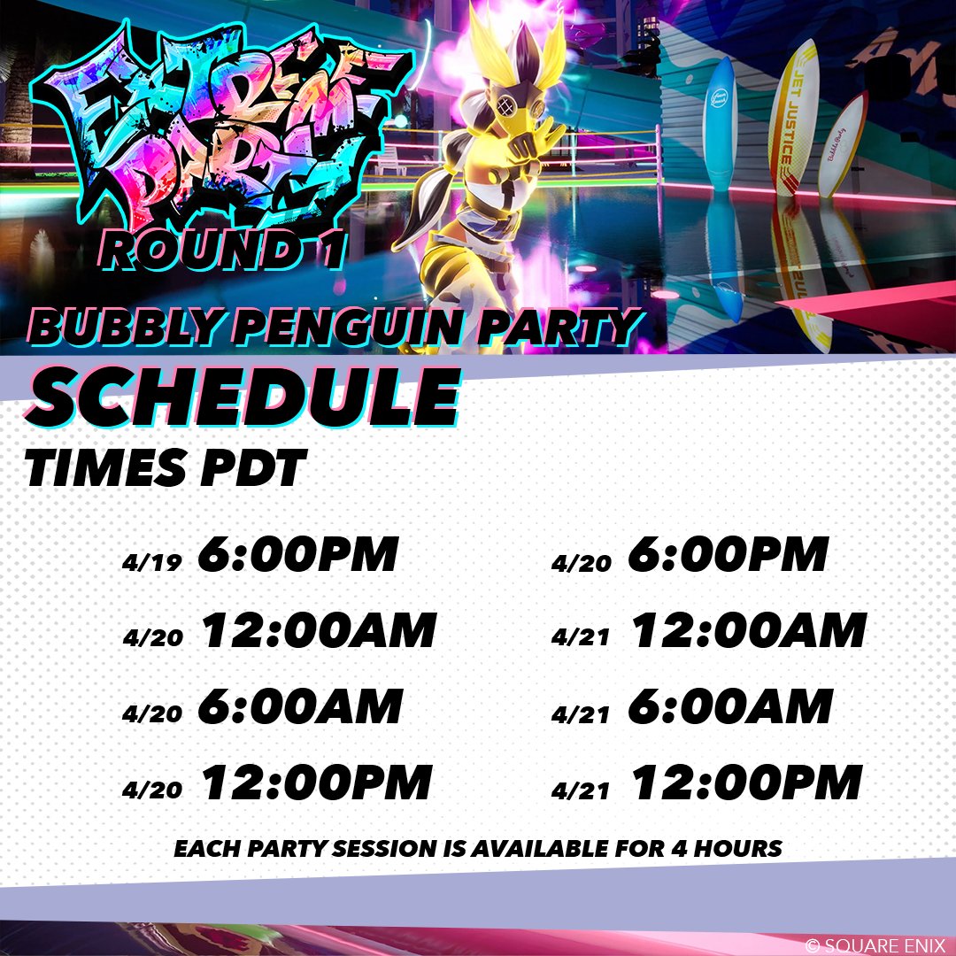 🚫No shots, 🐧just skills. Experience the all-new Extreme Party: Bubbly Penguin Party as every player is Penny Gwyn and only skills are allowed. Go to the link to see info in your time zone. square-enix-games.com/en_US/news/foa… #FOAMSTARS
