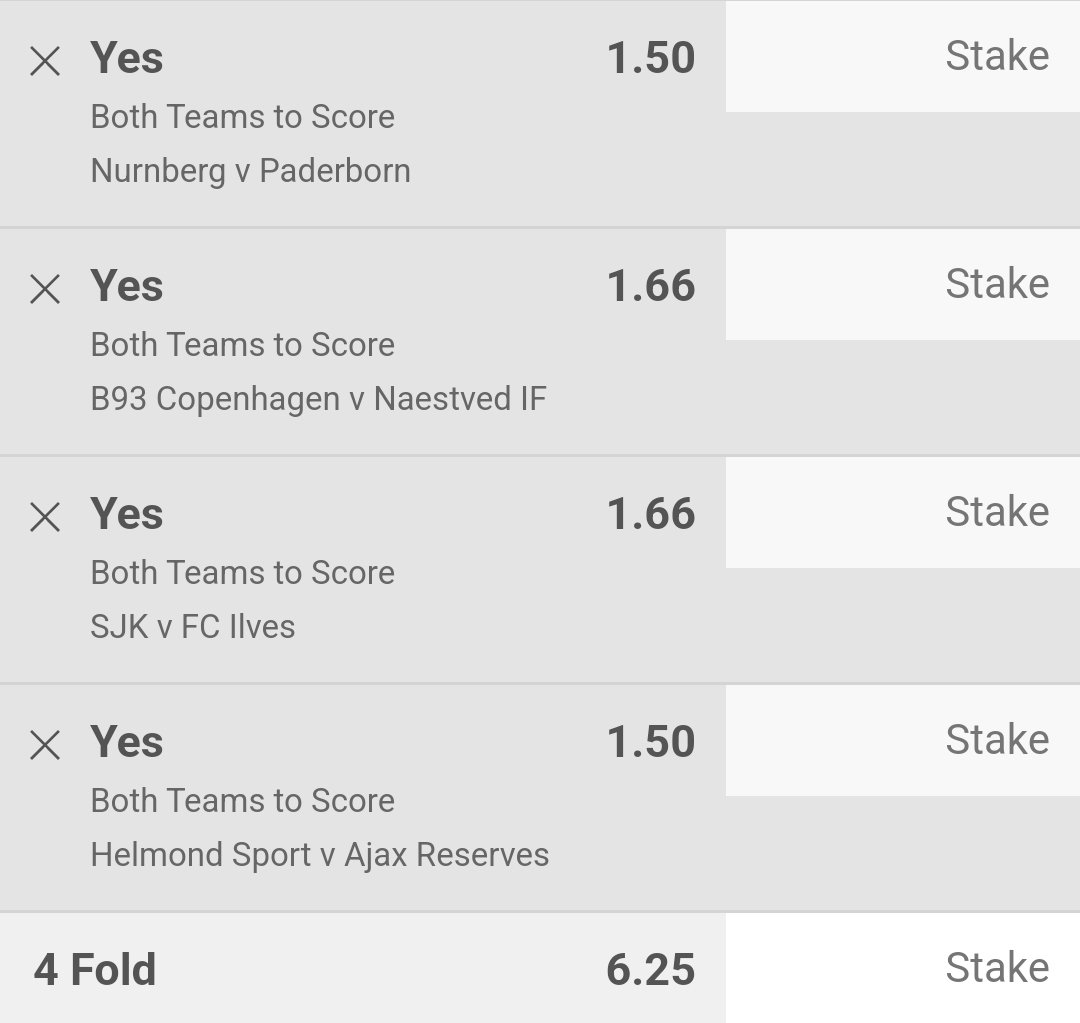 Today's Acca's 💥

Win Acca @ 3.63
BTTS Acca @ 6.25

#Accas