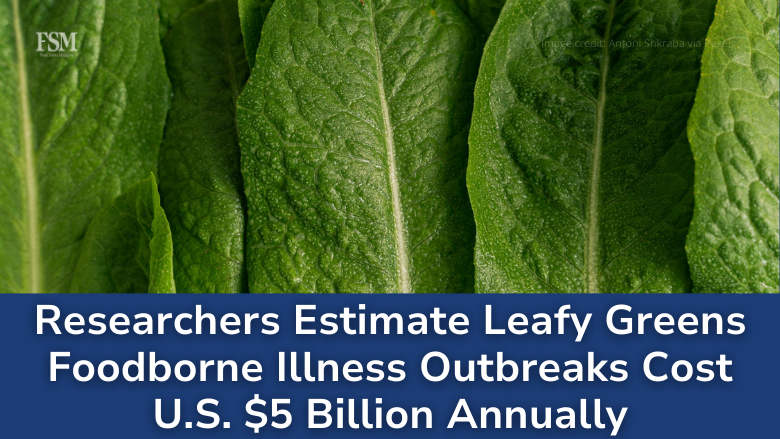 A recent review has established pathogen-specific foodborne illness burden estimates for leafy greens in the U.S., as well as an overall health-related cost estimate.

👉 MORE: brnw.ch/21wIYHz

#foodsafety #foodindustry #foodborneillness #leafygreens #produce