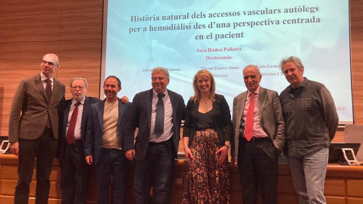 Ramon Roca-Tey MD, PhD has participated as a jury in the brilliant defense of the doctoral thesis "Natural history of autologous vascular access for hemodialysis from a patient-centered perspective" (UAB) by the vascular surgeon Sara Ibáñez at the University Hospital of Terrassa