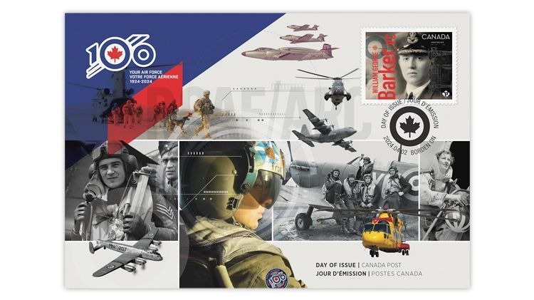 Canada Post honors Royal Canadian Air Force centenary with commemorative envelope. bit.ly/4cZu5cP #LinnsStampNews