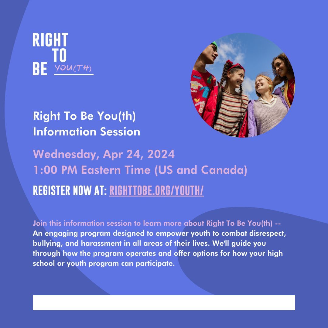 Ready to revolutionize your approach to bullying? Attend our Apr 24 session and master the 5D's of bystander intervention. Find out how and register at zoom.us/meeting/regist… #ChangeMakers #YouthEmpowerment