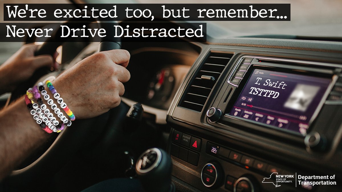 No matter what album drops, keep those eyes and your attention on the road. It only takes a second of distracted driving to cause a crash. Please slow down and stay alert when driving through work zones.  #TSTTPD #TaylorSwift