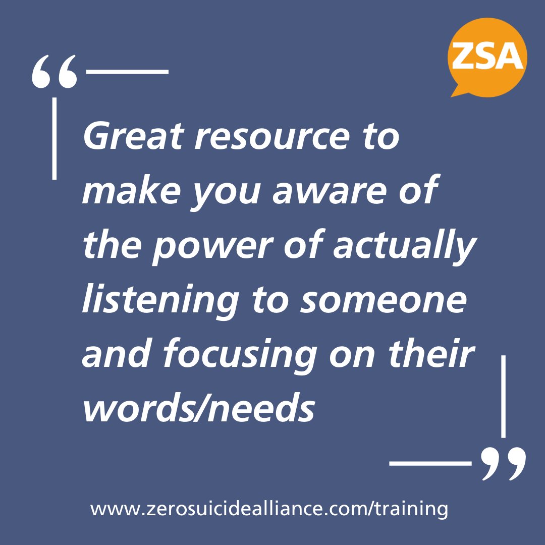 #FeedbackFriday Our FREE online training courses aim to improve #SuicideAwareness and have been taken over 2.6million times. We regularly get positive feedback about how practical our courses are 💛 You can find the training at 👇 zerosuicidealliance.com/training