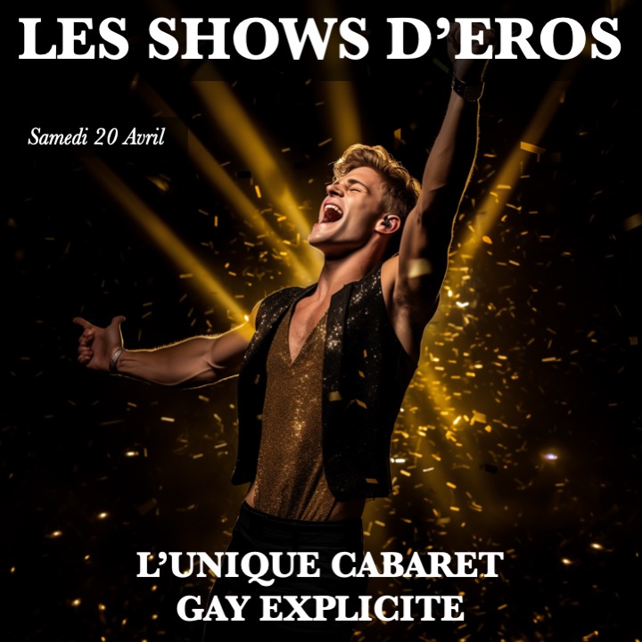C'est demain ! ✨
Les Shows d'Eros, l'unique cabaret gay sexuellement explicite !

Plus que quelques places disponibles, alors il est temps de réserver ! 

Direction artistique : <a href="/DoryannMarguet/">Doryann Marguet 🔞</a>

Infos : lesshowsderos.com
Résas : ypl.me/uQW

Avec <a href="/Cam4FR/">Cam4 France</a>