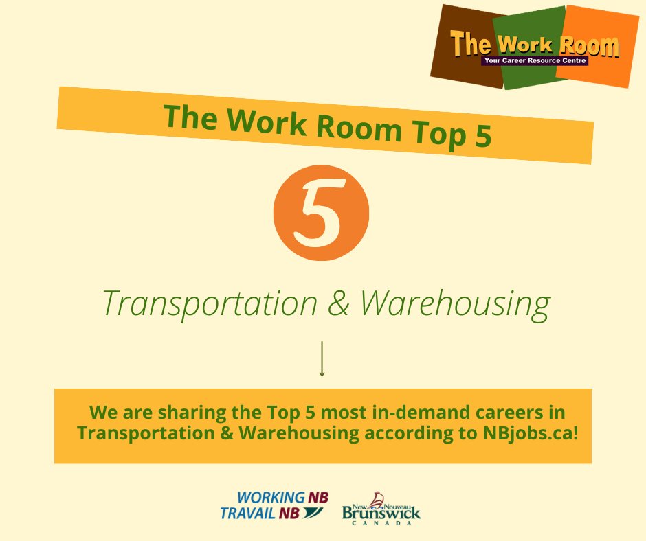 We're sharing the #top5 most in-demand Transportation and Warehousing careers according to NBjobs.ca!

Check out the profile for this sector by clicking the link below:

nbjobs.ca/sites/default/…