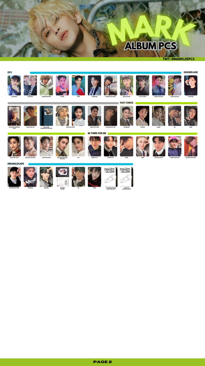 🌷 MARK ALBUM PCS
엔시티 마크 포카리스트 앨범 nct 127 nct dream wishlist pc non album

⁃ Mark full album list from firetruck to be there for me ₊˚⊹♡

💚: photocard template wl fact check istj ay-yo candy 2 baddies beatbox glitch mode best friend ever bfe golden age be there…