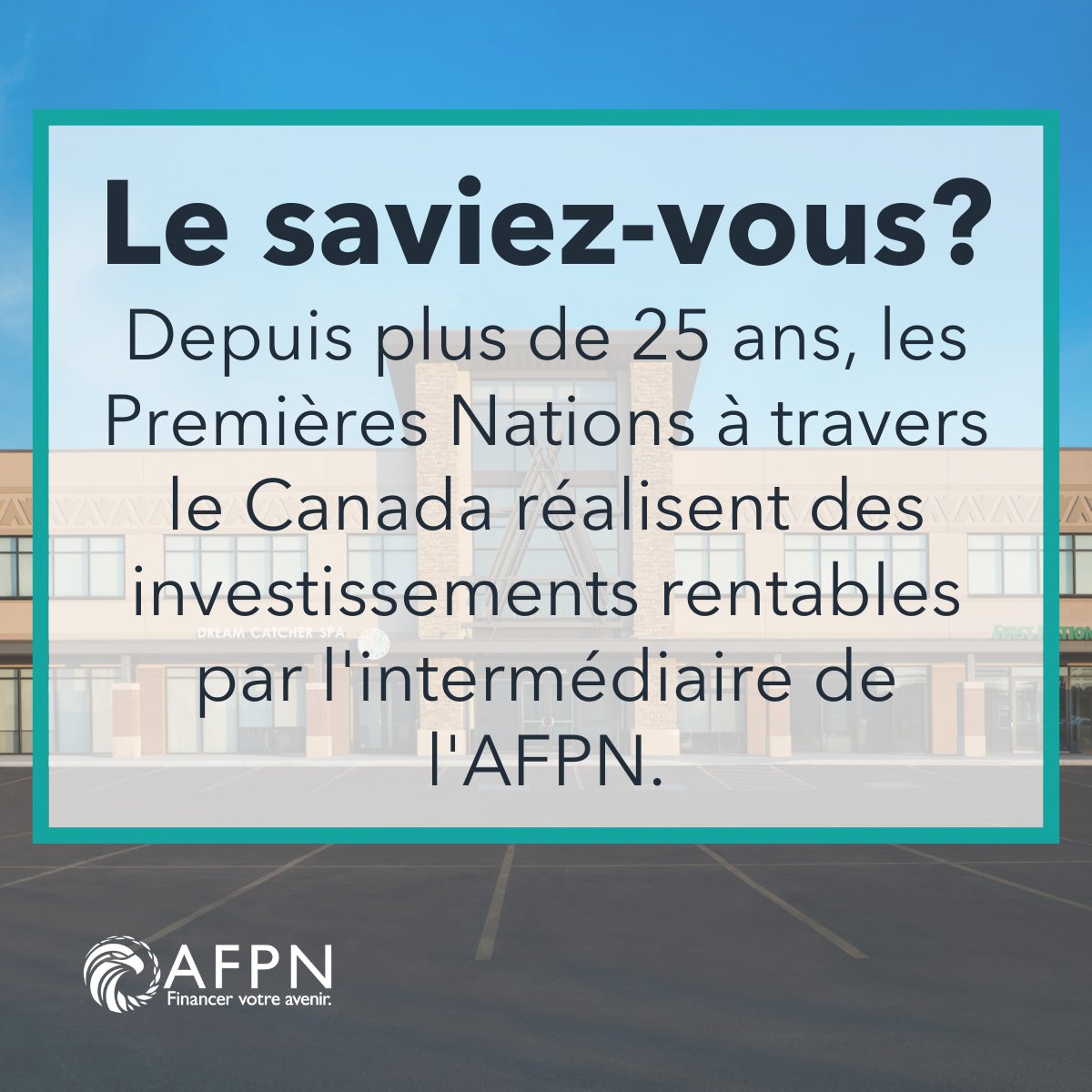 Vous cherchez à investir dans votre communauté Première Nation ? Consultez le fonds d'investissement de l'AFPN qui offre un taux d'intérêt concurrentiel pour faire fructifier vos économies dès aujourd'hui ! #Investir #LesPremièresNationsInvestissent💰🌱📈 AFPN.ca/fr/pour-les-pr…