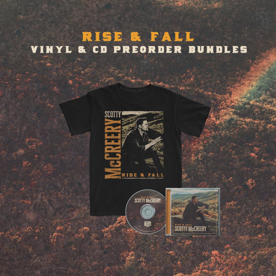 Limited quantities remaining! Preorder the Rise & Fall exclusive merch bundles at ScottyMcCreery.com! 💿⛰️ Shop the vinyl + hoodie bundle: bit.ly/4ccQQJW Shop the CD + t-shirt bundle: bit.ly/4caWOec