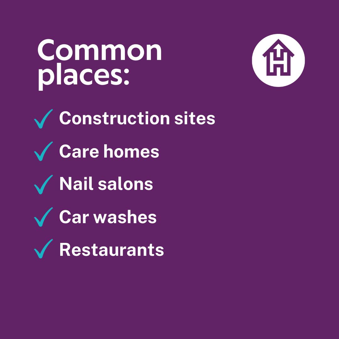 What is labour exploitation? 🚧
Victims of #modernslavery may experience labour exploitation, where they're forced to work in dangerous conditions, for long hours with no break, under threat of intimidation/violence. Support safe homes for #survivors? 👉 buff.ly/3PiucWx