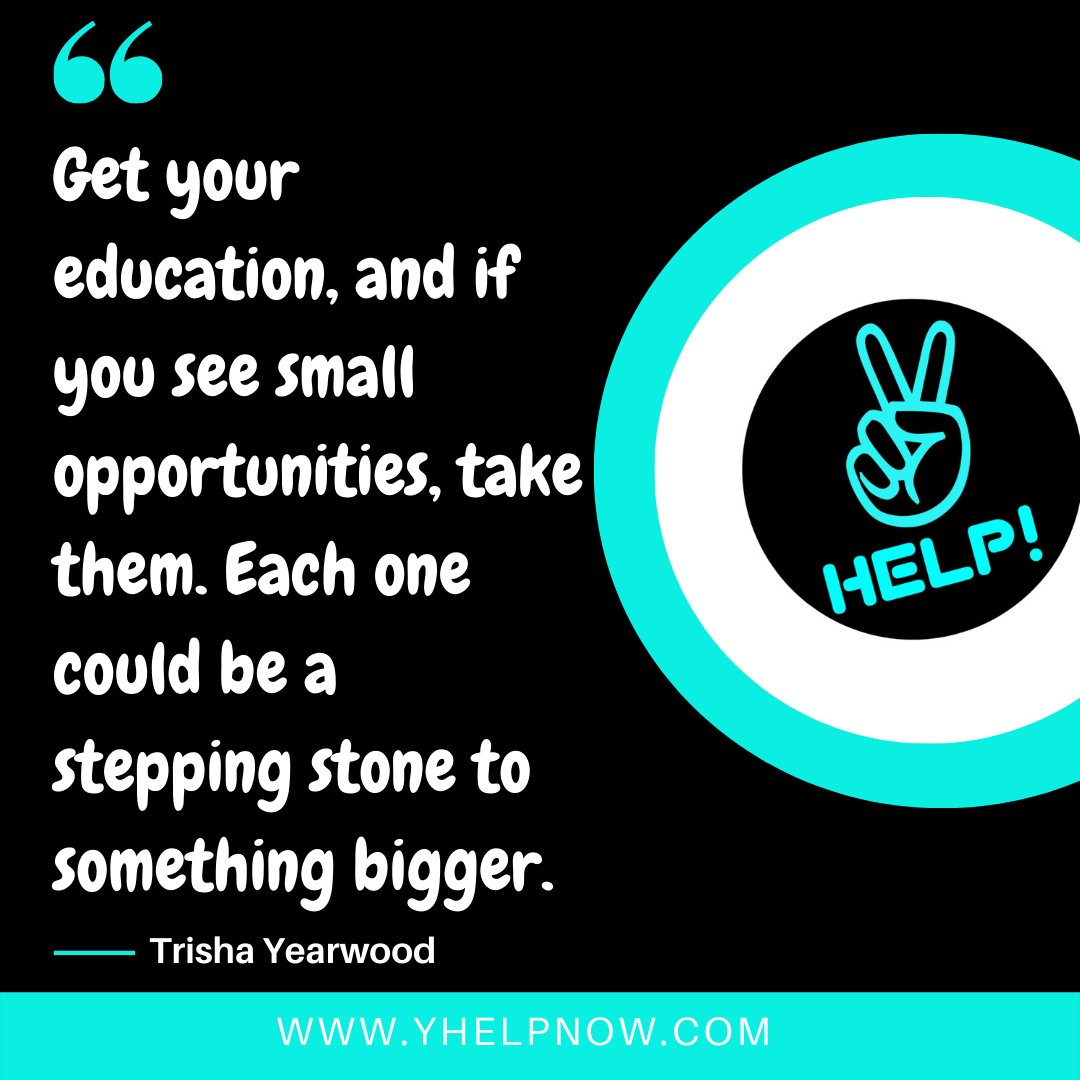 Keep in mind that every opportunity, regardless of its size, can serve as a stepping stone towards your goals. Everyone begins somewhere, and nobody's initial job is their ultimate dream job.@trishayearwood

#yhelp #jobs #summerjobs #gethired #youth #mentalhealth #lifeskills