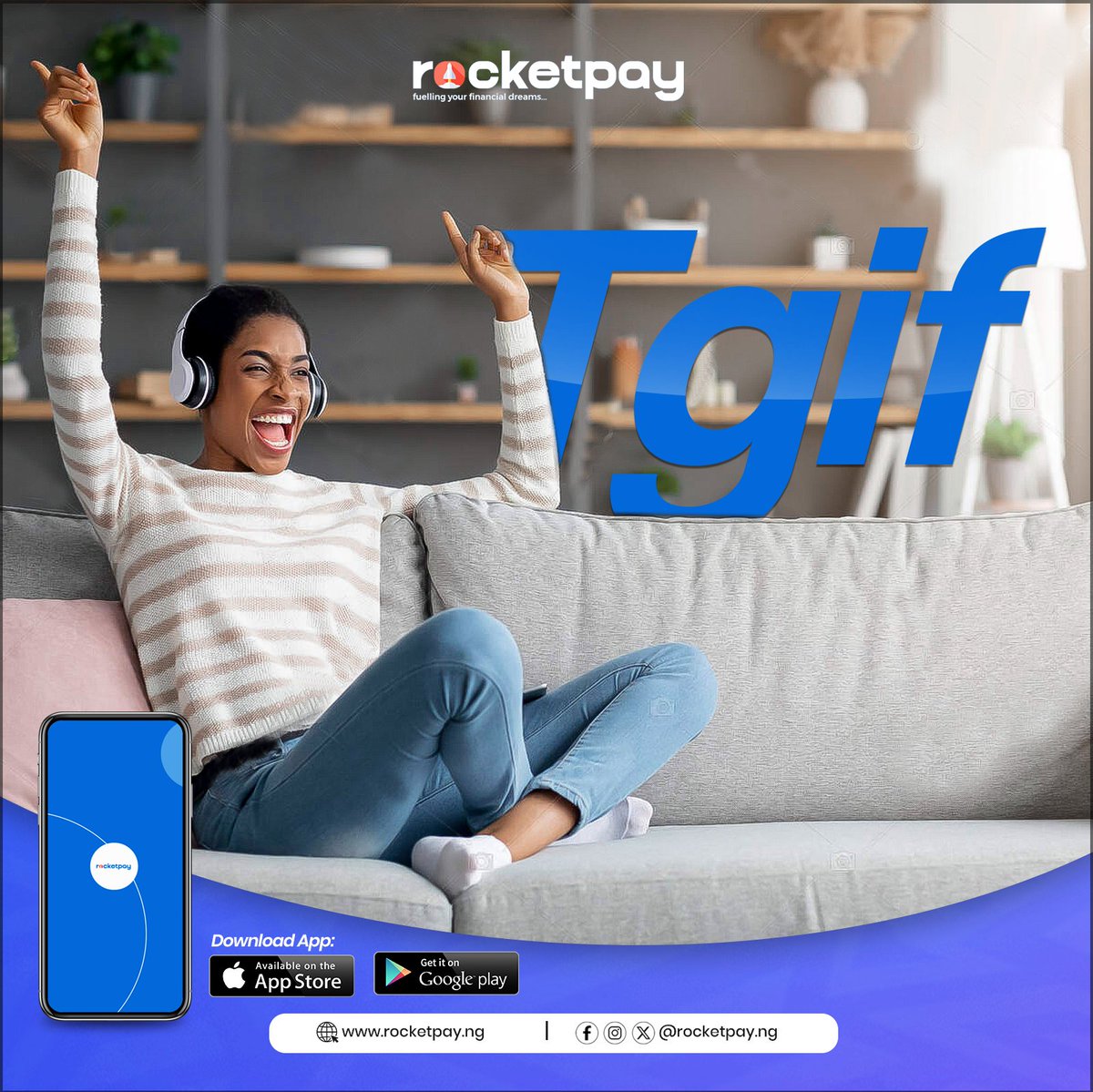 Rocketpayng's tweet photo. Thank God it's Friday 💯🚀🔥🥰

Another weekend to have fun and maintain good vibes.
.
.
.
.
.
#TGIF #tgif #tgifvibes  #weekend #Datapurchase #airtimetocash #dollarcards #billpaymentsolution https://t.co/3kKP6xNh6n