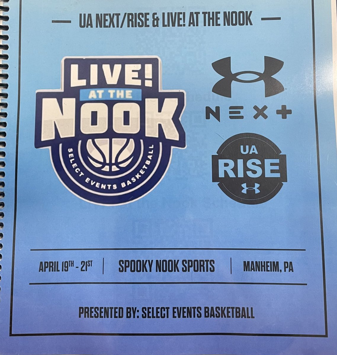 #TodaysOffice (thru Sunday) Spooky Nook You know why I’m here 🗣️ The epicenter of my coverage region picked up & moved to Manheim, PA for the weekend. 34 courts at the Nook & 34 time slots of heat the next 3 days. Catch me on one of them for @SelectEventsBB & @UANextGHoops 📝