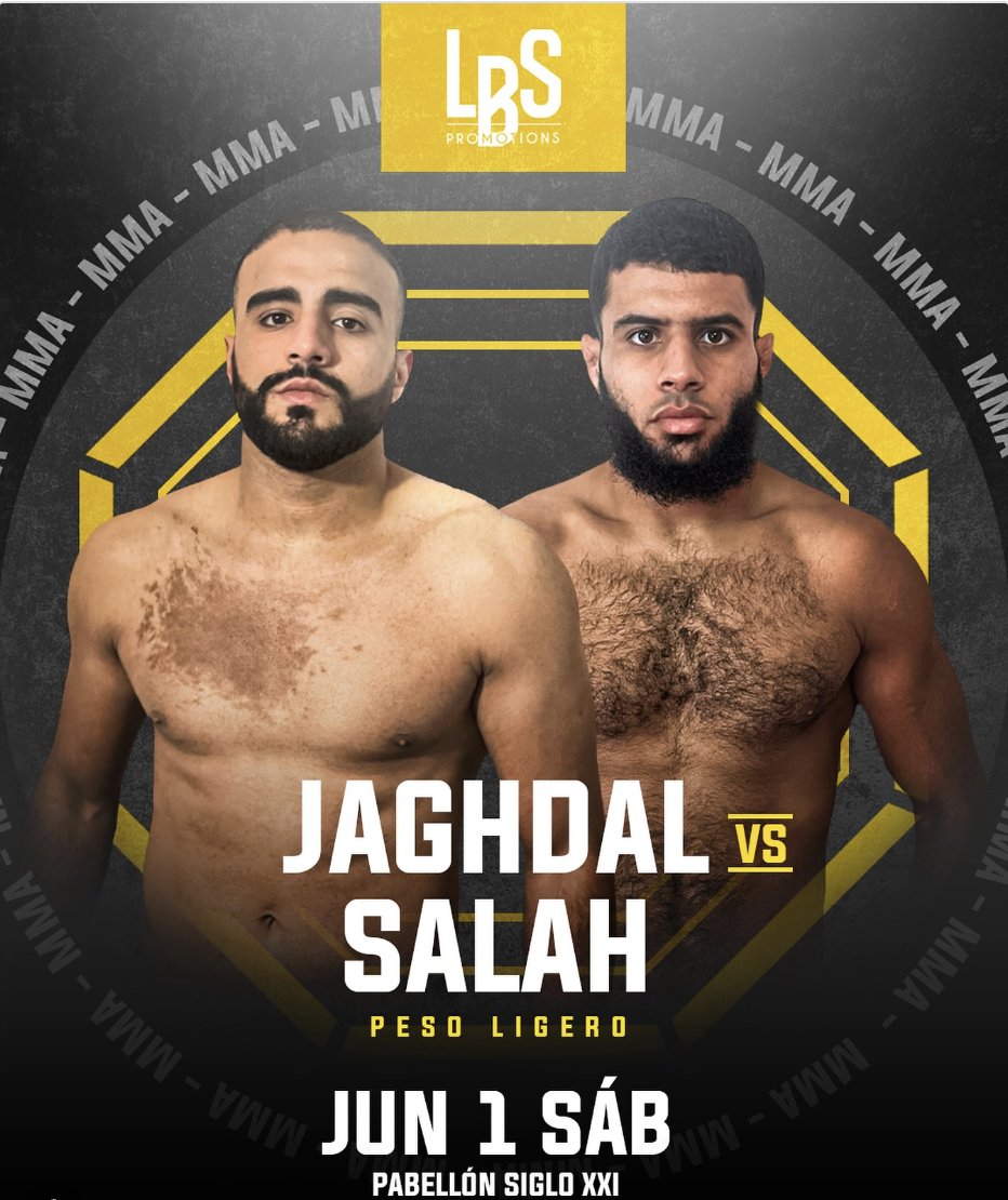 pelunaton's tweet image. 🇲🇦🇪🇸Salah Eddine (5-0) 🆚 Moha Jaghdal (10-9) para el 1 de junio en LBS Promotions, me sorprende este enfrentamiento y que sea en esta promotora, lo esperaba en WOW FC ahora más habiendo entrado en UFC Fight Pass #LBS #MMASpain