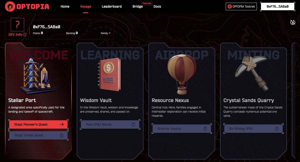 🛸 Optopia Voyage continues its journey with the launch of Wisdom Vault! Dive into the depths of #Optopia and unlock greater Optopia points as you learn and master the framework of $OPAI, the heart of Optopia's #AI ecosystem. #Layer2 

Start your adventure now:…