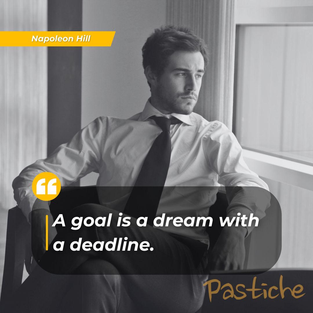 A goal is a dream with a deadline.

~ Napoleon Hill

#goal #deadline rfr.bz/tl86ii4 #bestfoodmilwauke #DineInStyle #SpanishInspiration #bestfood