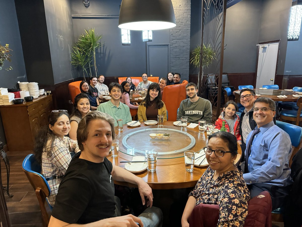 Ranjit Bindra,MD/PhD (@ranjitbindra) on Twitter photo Even better than Bindra Lab dinner? Joint lab dinner, with the labs of two former Bindra Lab trainees!
<a href="/SusanGueble/">Susan Gueble, MD/PhD</a> <a href="/JcvasqV/">Juan Vasquez, MD</a>
#cycleoflife #academia #cancer
<a href="/YaleRadOnc/">Yale Radiation Oncology Residency</a>
<a href="/YalePediatrics/">Yale Pediatrics</a>
<a href="/yalepathology/">Yale Pathology</a>
<a href="/YaleCancer/">Yale Cancer Center</a> Even better than Bindra Lab dinner? Joint lab dinner, with the labs of two former Bindra Lab trainees!
<a href="/SusanGueble/">Susan Gueble, MD/PhD</a> <a href="/JcvasqV/">Juan Vasquez, MD</a>
#cycleoflife #academia #cancer
<a href="/YaleRadOnc/">Yale Radiation Oncology Residency</a>
<a href="/YalePediatrics/">Yale Pediatrics</a>
<a href="/yalepathology/">Yale Pathology</a>
<a href="/YaleCancer/">Yale Cancer Center</a>